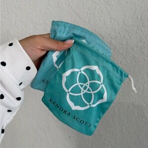 Kendra Scott Turquoise Drawstring Jewelry Pouches